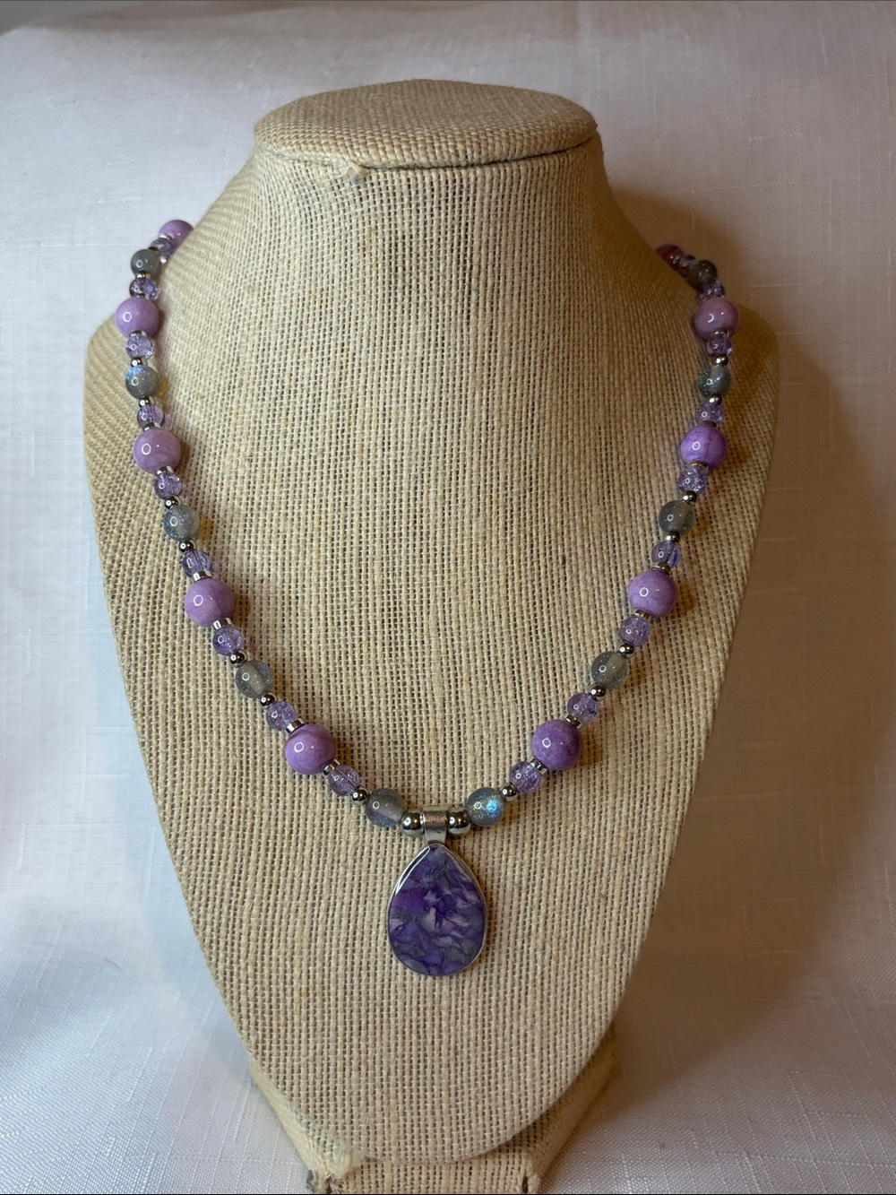 Handcrafted Pretty in Purple Necklace